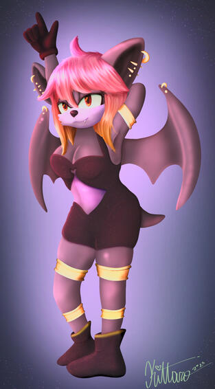 Naia the Bat Character Art